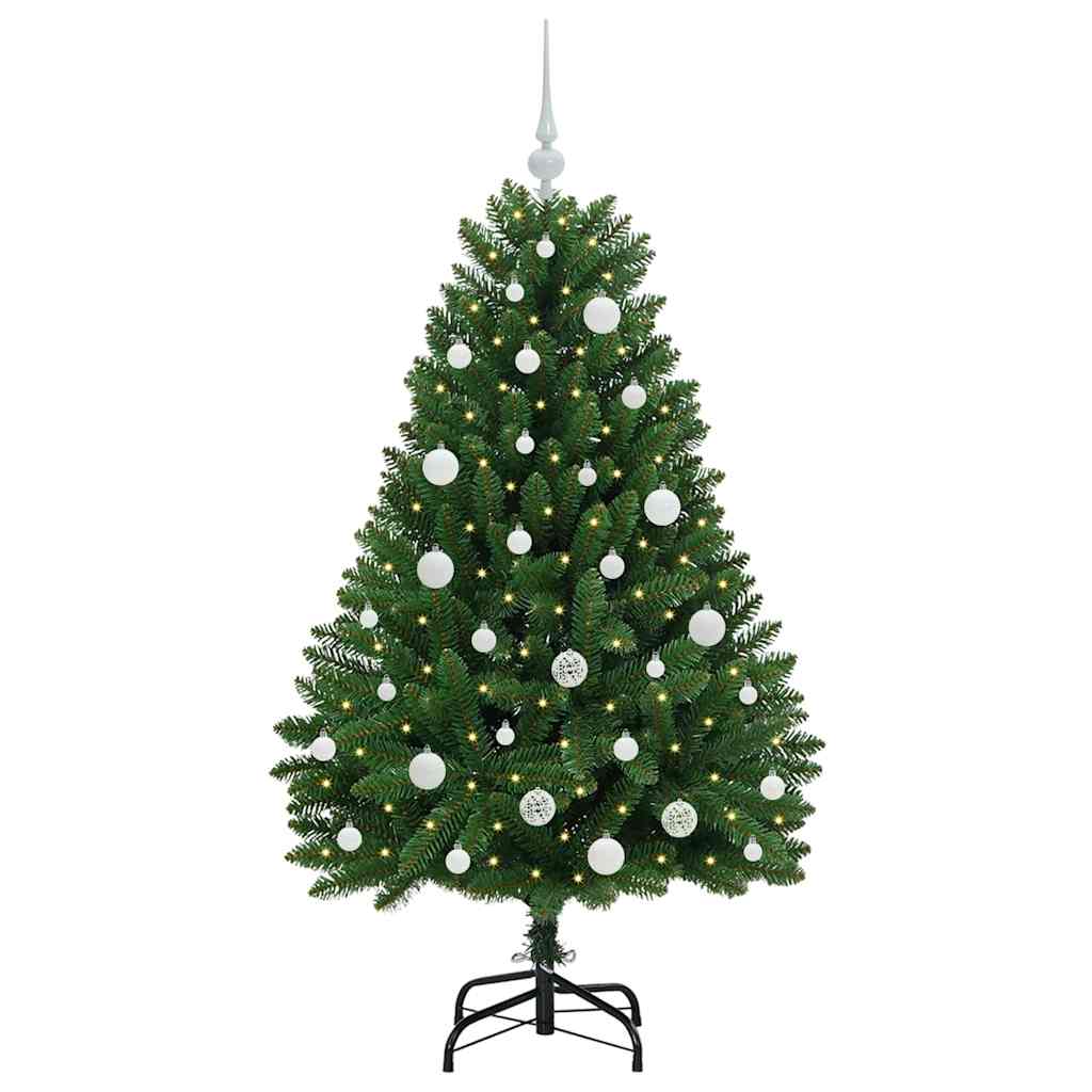 Vidaxx sapin de Noël artificiel avec 150 LED vertes, 150 cm PVC et métal