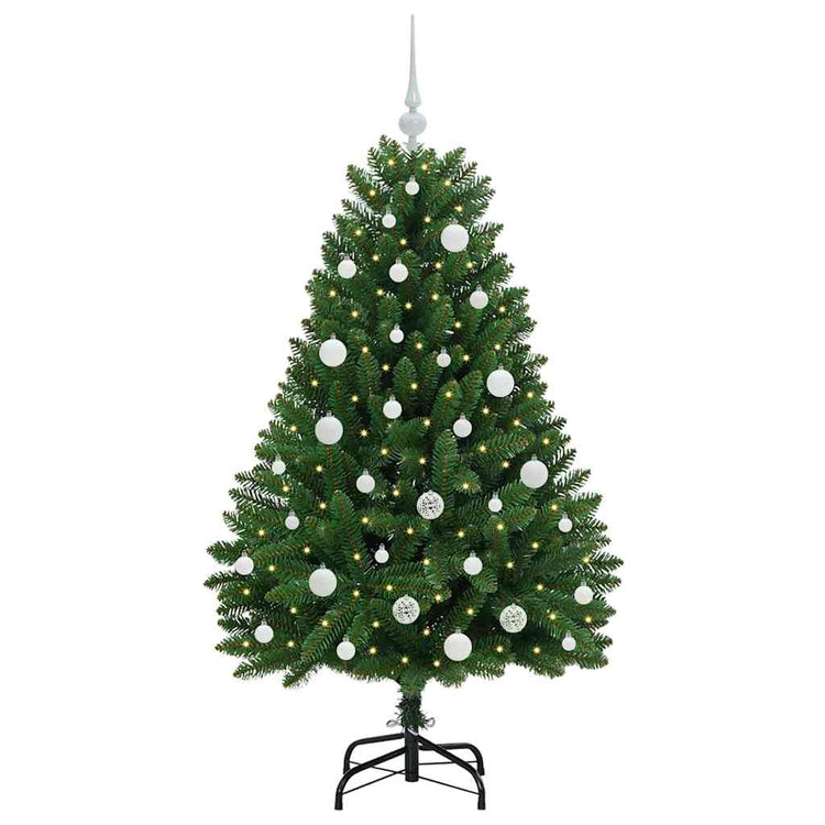 Vidaxx sapin de Noël artificiel avec 150 LED vertes, 150 cm PVC et métal