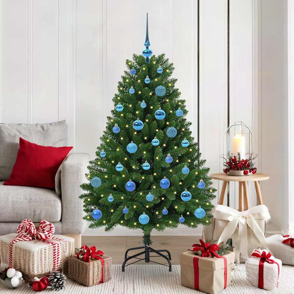 Vidaxx sapin de Noël artificiel avec 150 LED vertes, 150 cm PVC et métal