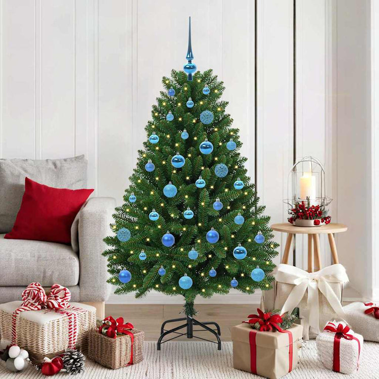 Vidaxx sapin de Noël artificiel avec 150 LED vertes, 150 cm PVC et métal