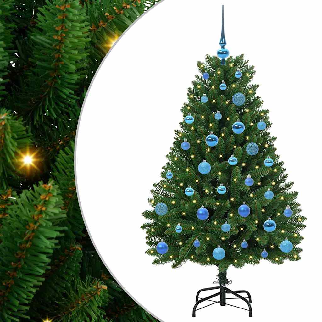 Vidaxx sapin de Noël artificiel avec 150 LED vertes, 150 cm PVC et métal