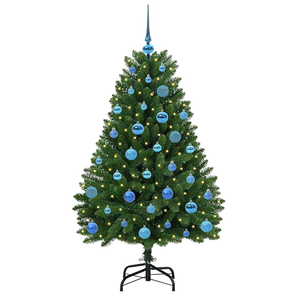 Vidaxx sapin de Noël artificiel avec 150 LED vertes, 150 cm PVC et métal