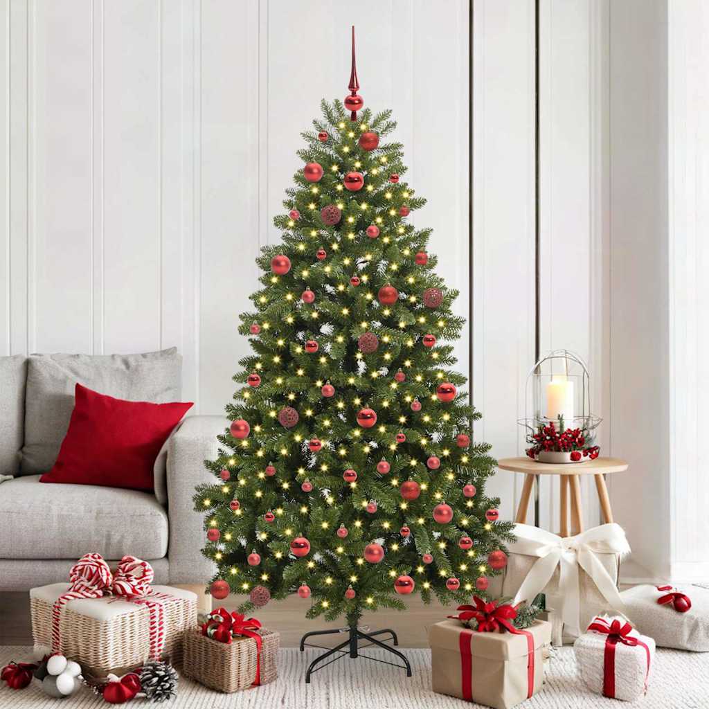 Vidaxx sapin de Noël artificiel avec 300 LED vert 180 cm PVC et métal