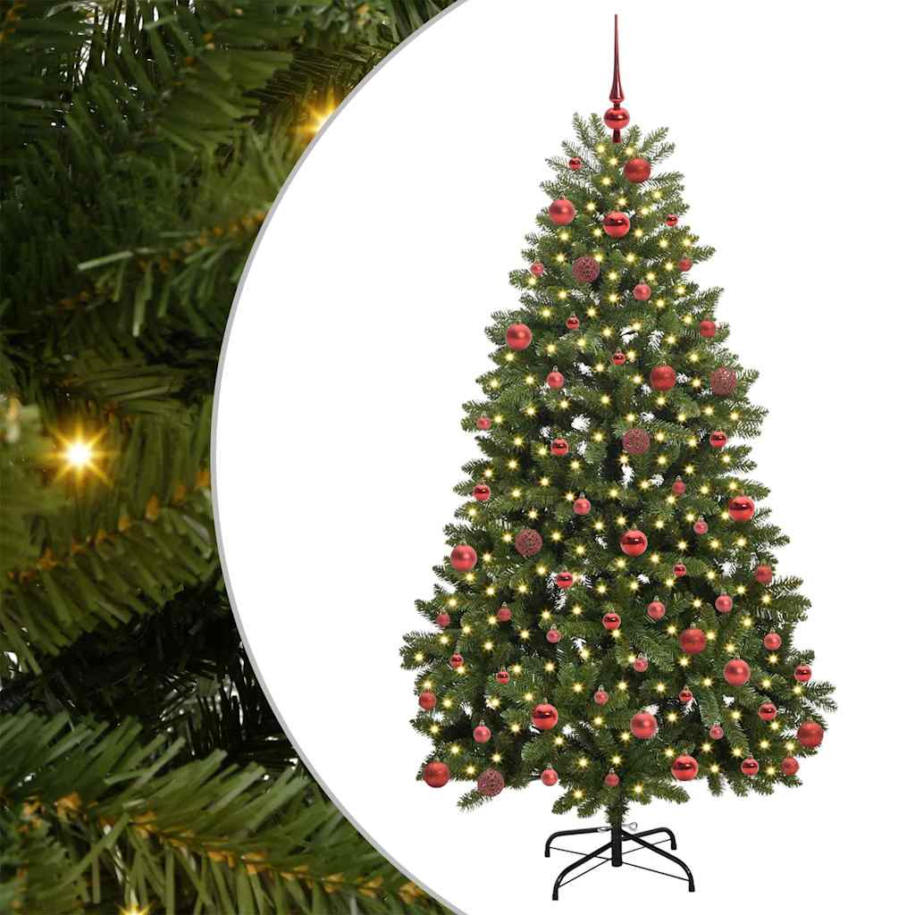 Vidaxx sapin de Noël artificiel avec 300 LED vert 180 cm PVC et métal