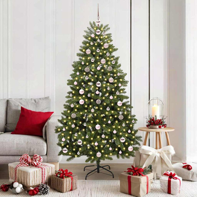 Vidaxx sapin de Noël artificiel avec 300 LED vert 180 cm PVC et métal