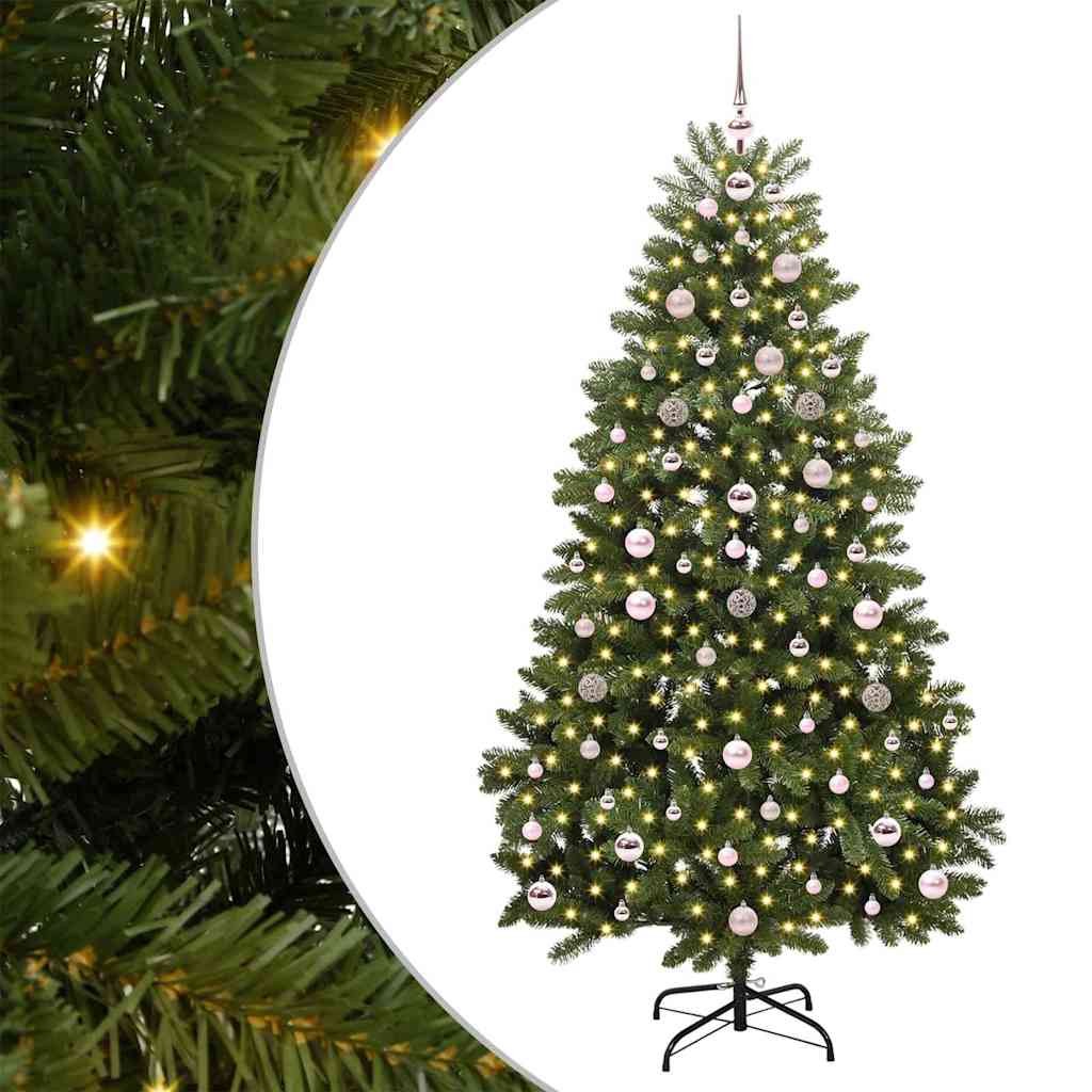 Vidaxx sapin de Noël artificiel avec 300 LED vert 180 cm PVC et métal
