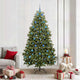 Vidaxx sapin de Noël artificiel avec 300 LED vertes, 210 cm PVC et métal