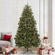 Vidaxx sapin de Noël artificiel avec 300 LED vertes, 240 cm PVC et métal