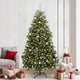 Vidaxx sapin de Noël artificiel avec 300 LED vertes, 240 cm PVC et métal