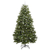 Vidaxx sapin de Noël artificiel avec 300 LED vertes, 240 cm PVC et métal