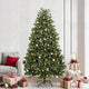 Vidaxx sapin de Noël artificiel avec 300 LED vertes, 240 cm PVC et métal