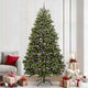 Vidaxx sapin de Noël artificiel avec 300 LED vertes, 240 cm PVC et métal