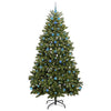Vidaxx sapin de Noël artificiel avec 300 LED vertes, 240 cm PVC et métal