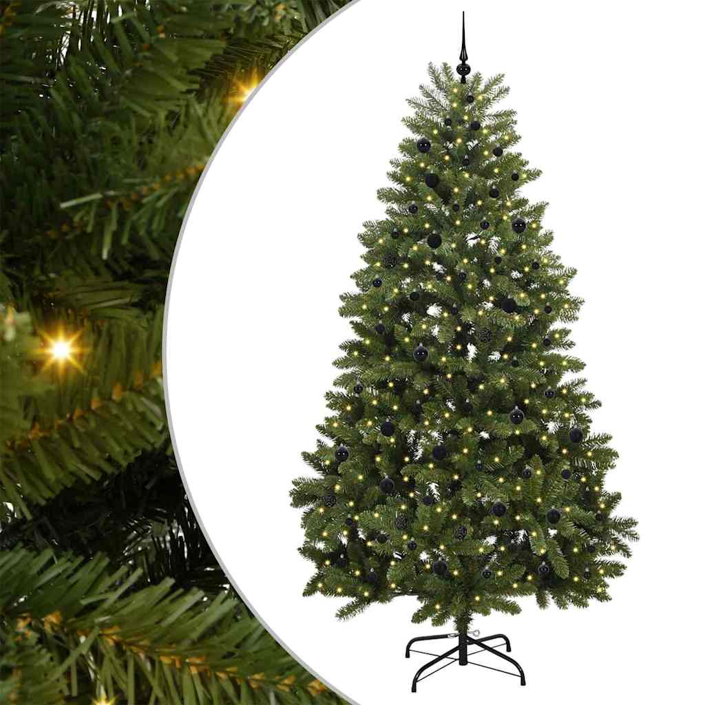 Vidaxx sapin de Noël artificiel avec 300 LED vertes, 270 cm PVC et métal