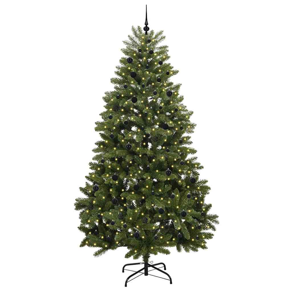 Vidaxx sapin de Noël artificiel avec 300 LED vertes, 270 cm PVC et métal