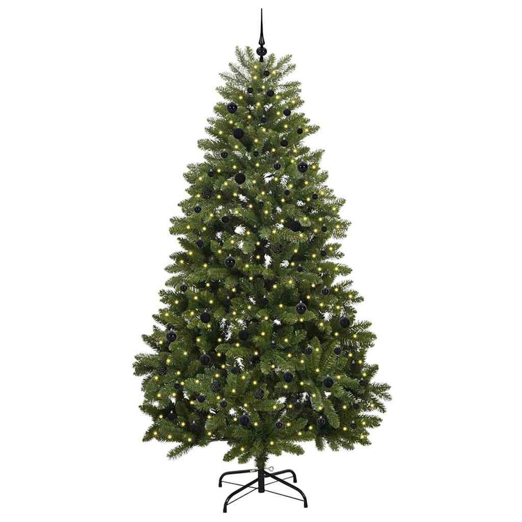 Vidaxx sapin de Noël artificiel avec 300 LED vertes, 270 cm PVC et métal