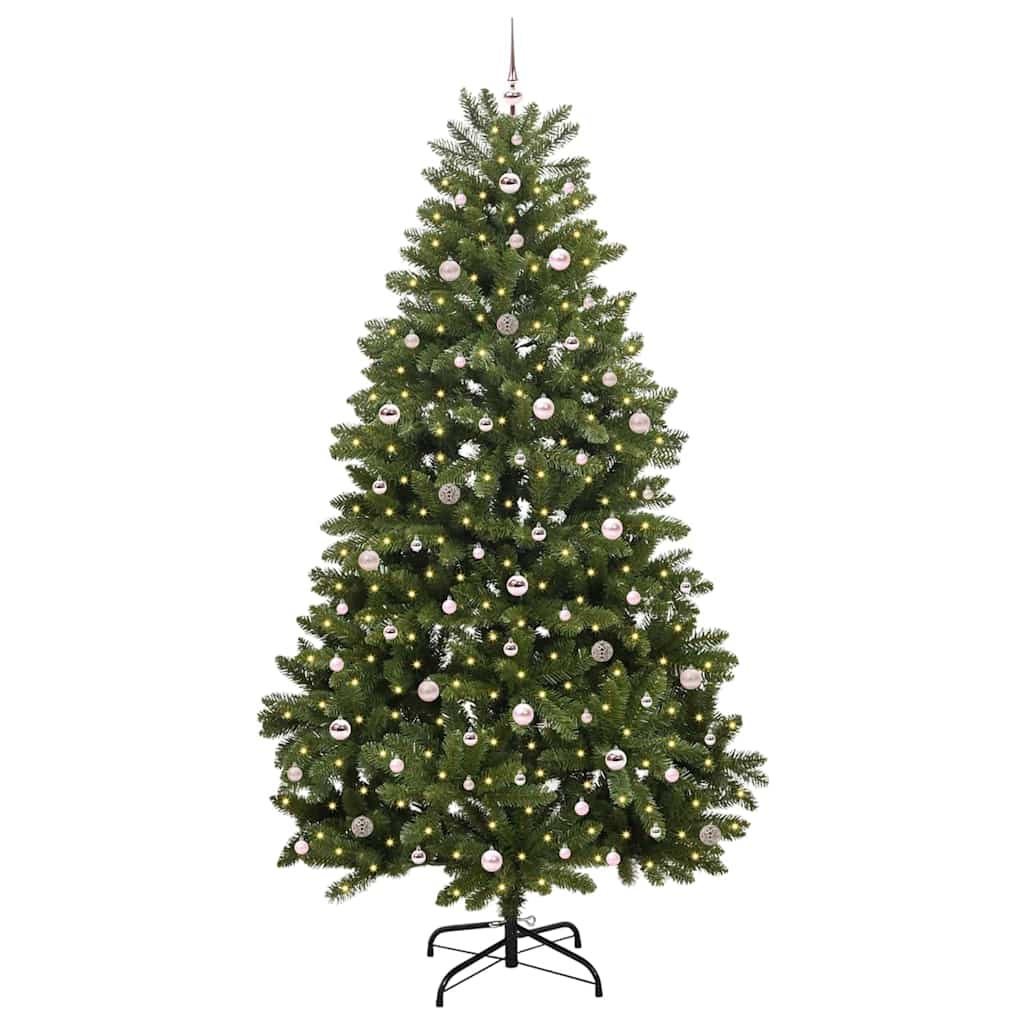 Vidaxx sapin de Noël artificiel avec 300 LED vertes, 270 cm PVC et métal