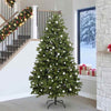 Vidaxx sapin de Noël artificiel avec 300 LED vertes, 270 cm PVC et métal
