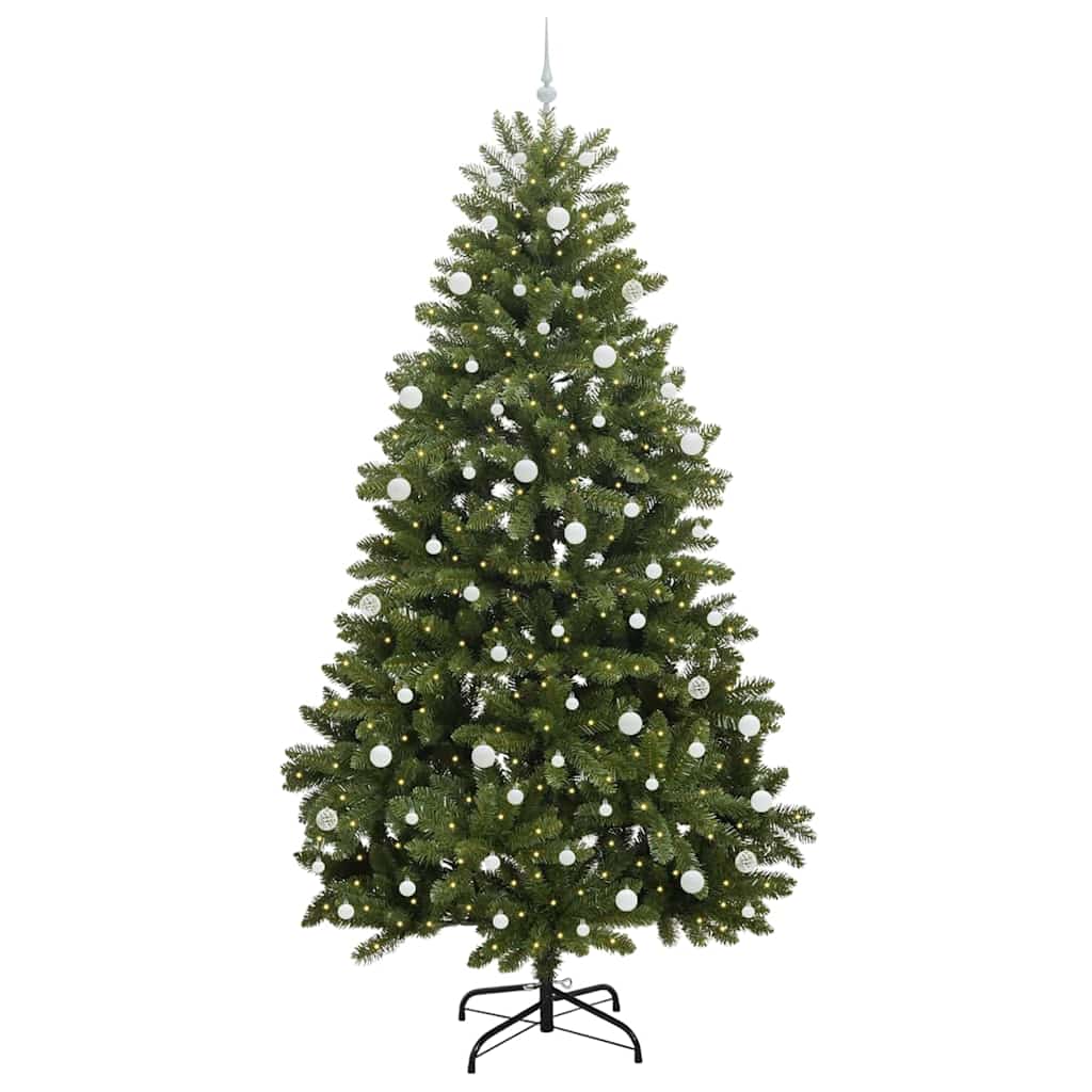 Vidaxx sapin de Noël artificiel avec 300 LED vertes, 270 cm PVC et métal