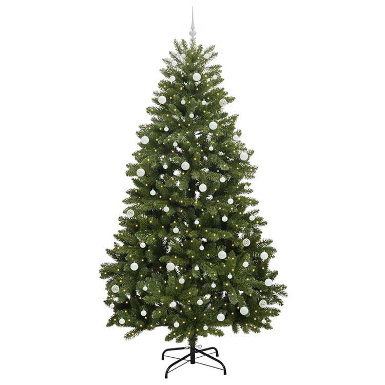 Vidaxx sapin de Noël artificiel avec 300 LED vertes, 270 cm PVC et métal