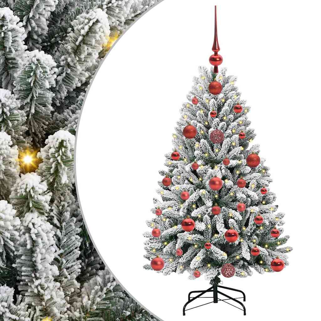 Vidaxx sapin de Noël artificiel avec 150 LED vert et blanc, 120 cm PVC et métal