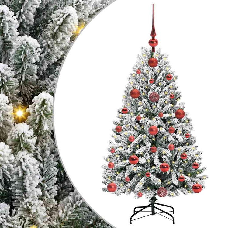 Vidaxx sapin de Noël artificiel avec 150 LED vert et blanc, 120 cm PVC et métal