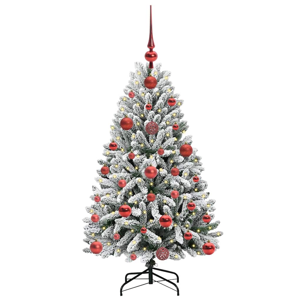 Vidaxx sapin de Noël artificiel avec 150 LED vert et blanc, 120 cm PVC et métal