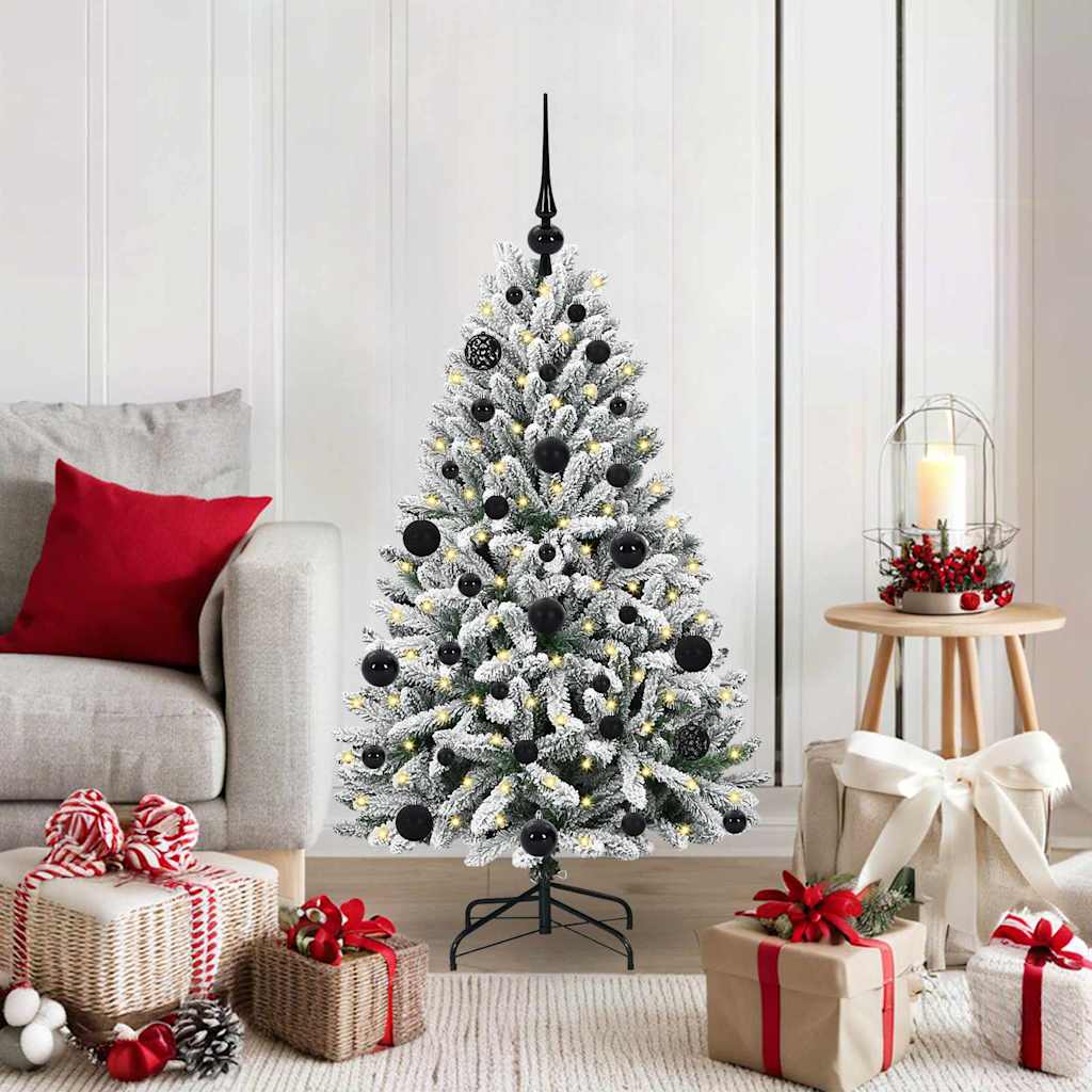 Vidaxx sapin de Noël artificiel avec 150 LED vert et blanc, 120 cm PVC et métal