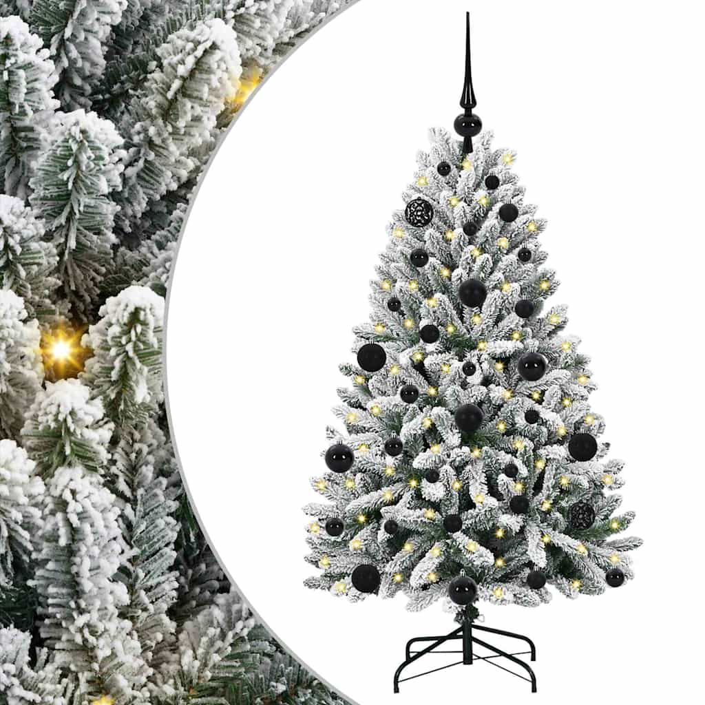 Vidaxx sapin de Noël artificiel avec 150 LED vert et blanc, 120 cm PVC et métal