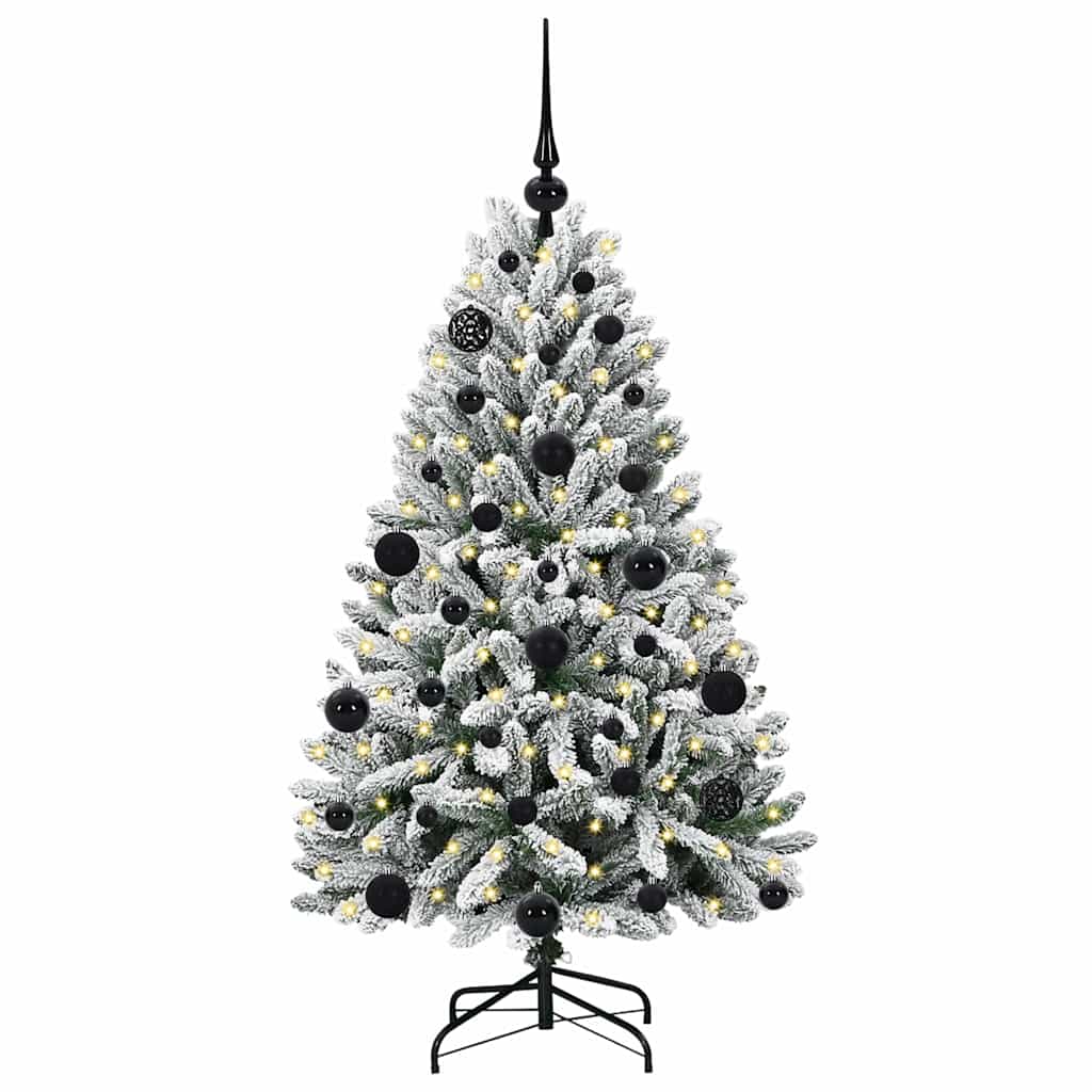 Vidaxx sapin de Noël artificiel avec 150 LED vert et blanc, 120 cm PVC et métal