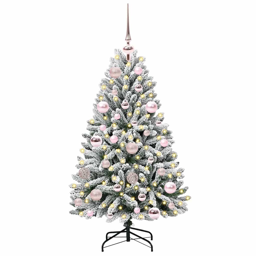 Vidaxx sapin de Noël artificiel avec 150 LED vert et blanc, 120 cm PVC et métal
