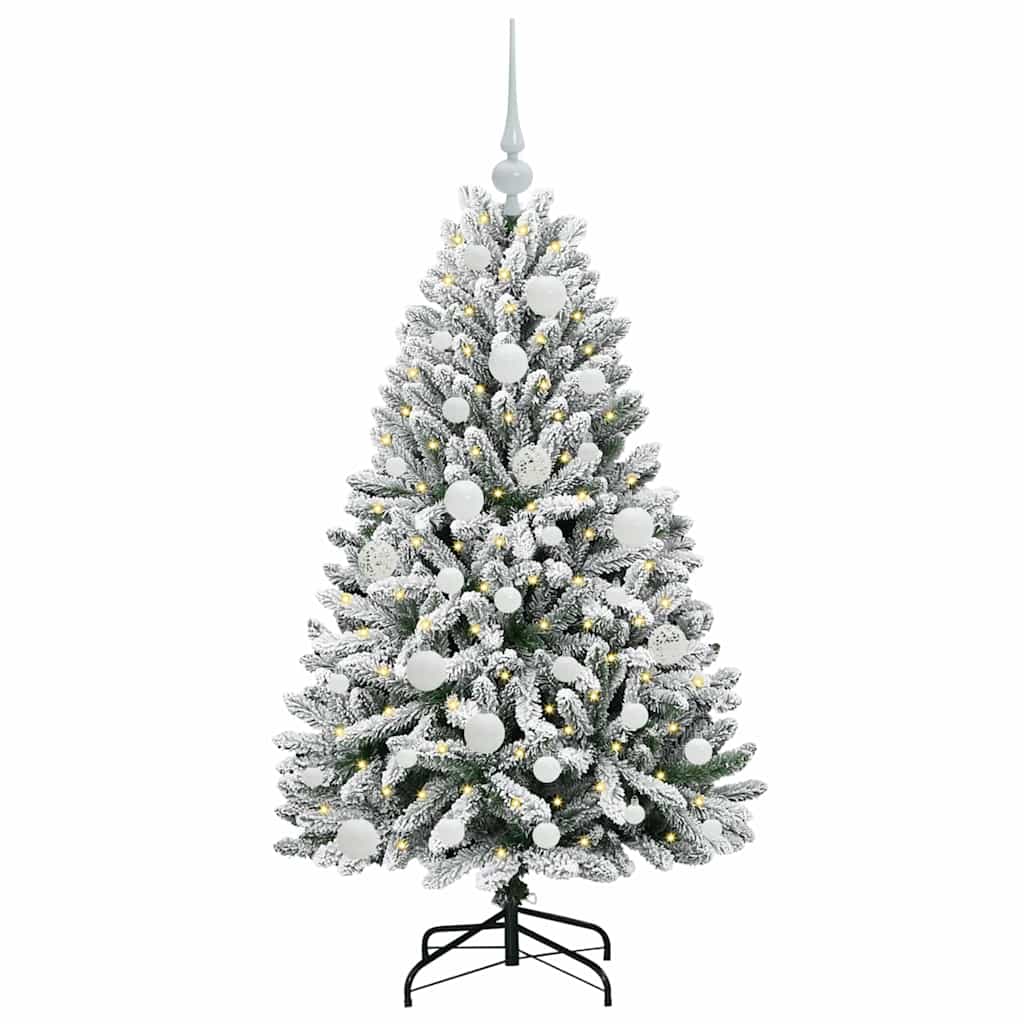 Vidaxx sapin de Noël artificiel avec 150 LED vert et blanc, 120 cm PVC et métal