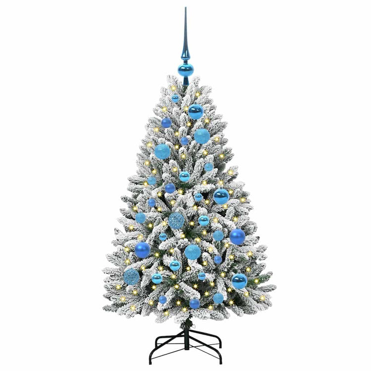 Vidaxx sapin de Noël artificiel avec 150 LED vert et blanc, 120 cm PVC et métal