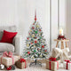Vidaxx sapin de Noël artificiel avec 150 LED vert et blanc, 120 cm PVC et métal