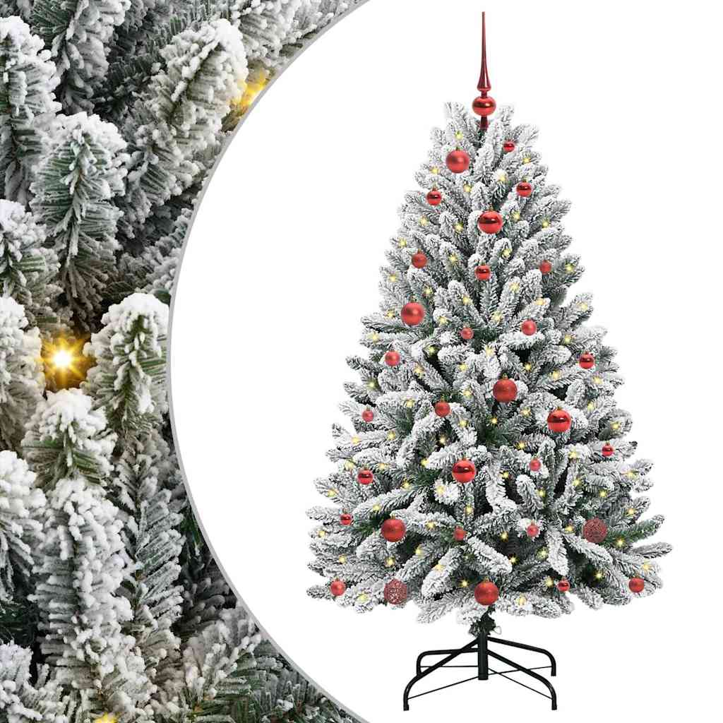 Vidaxx sapin de Noël artificiel avec 150 LED vert et blanc, 150 cm PVC et métal