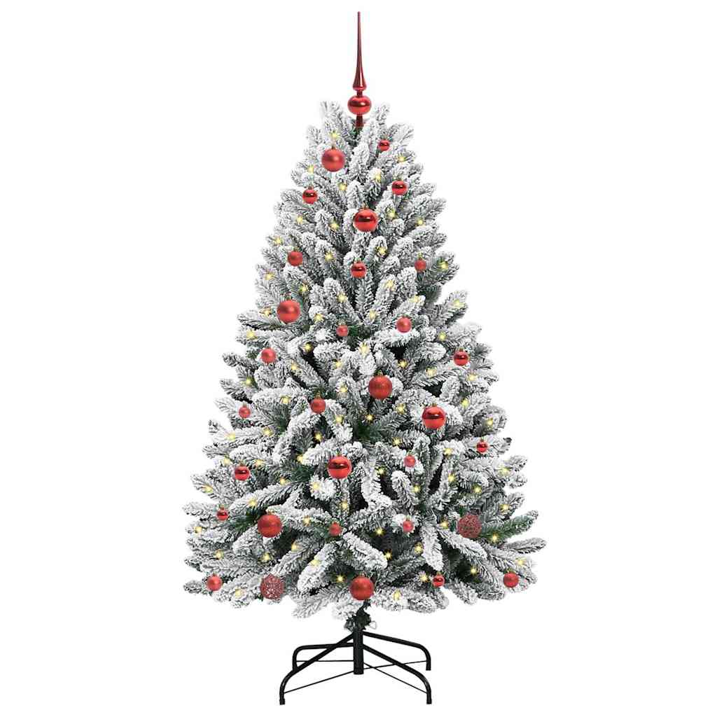 Vidaxx sapin de Noël artificiel avec 150 LED vert et blanc, 150 cm PVC et métal