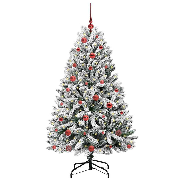 Vidaxx sapin de Noël artificiel avec 150 LED vert et blanc, 150 cm PVC et métal