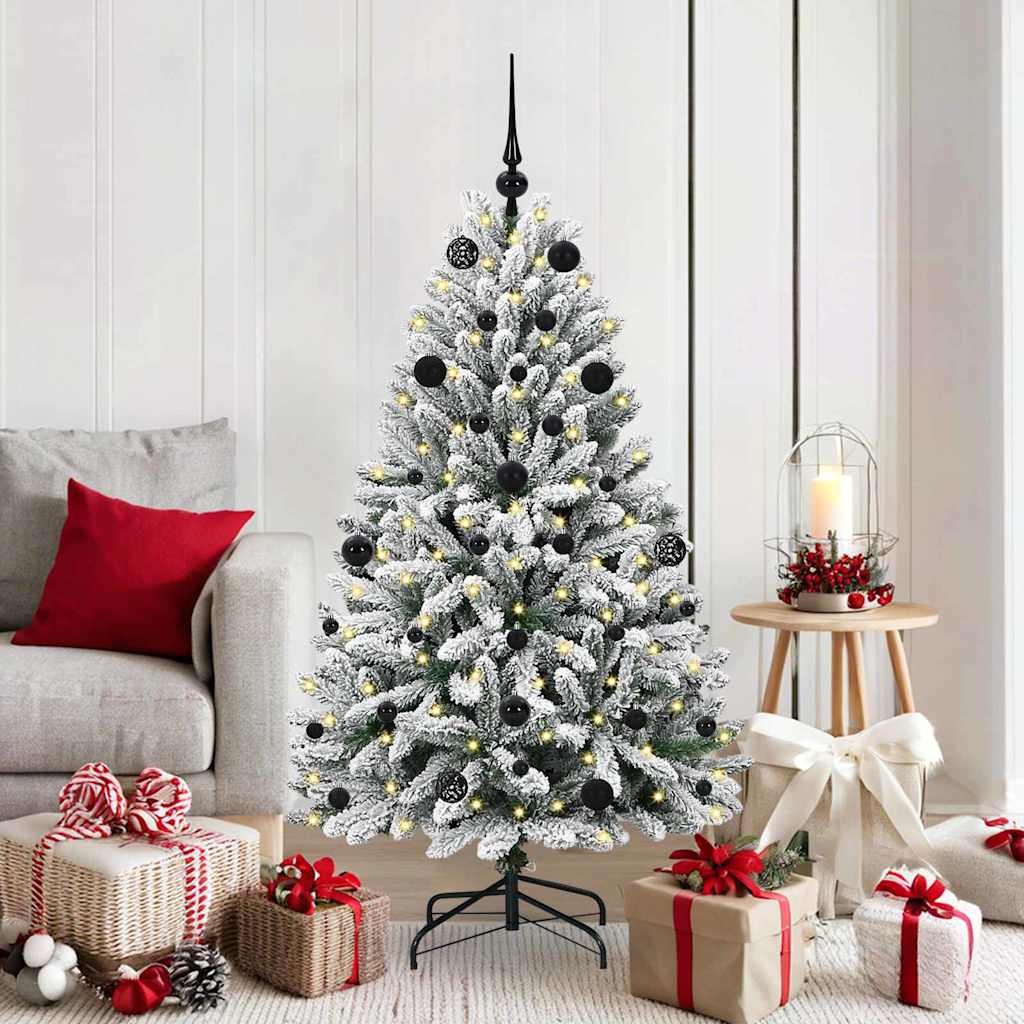 Vidaxx sapin de Noël artificiel avec 150 LED vert et blanc, 150 cm PVC et métal