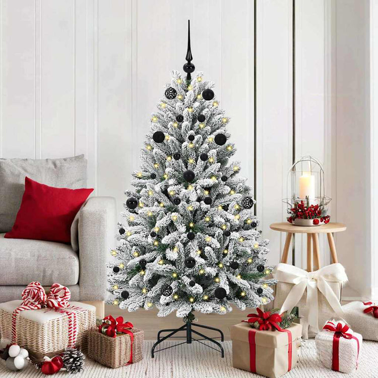 Vidaxx sapin de Noël artificiel avec 150 LED vert et blanc, 150 cm PVC et métal