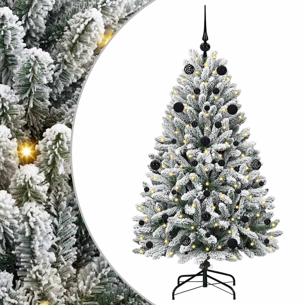 Vidaxx sapin de Noël artificiel avec 150 LED vert et blanc, 150 cm PVC et métal