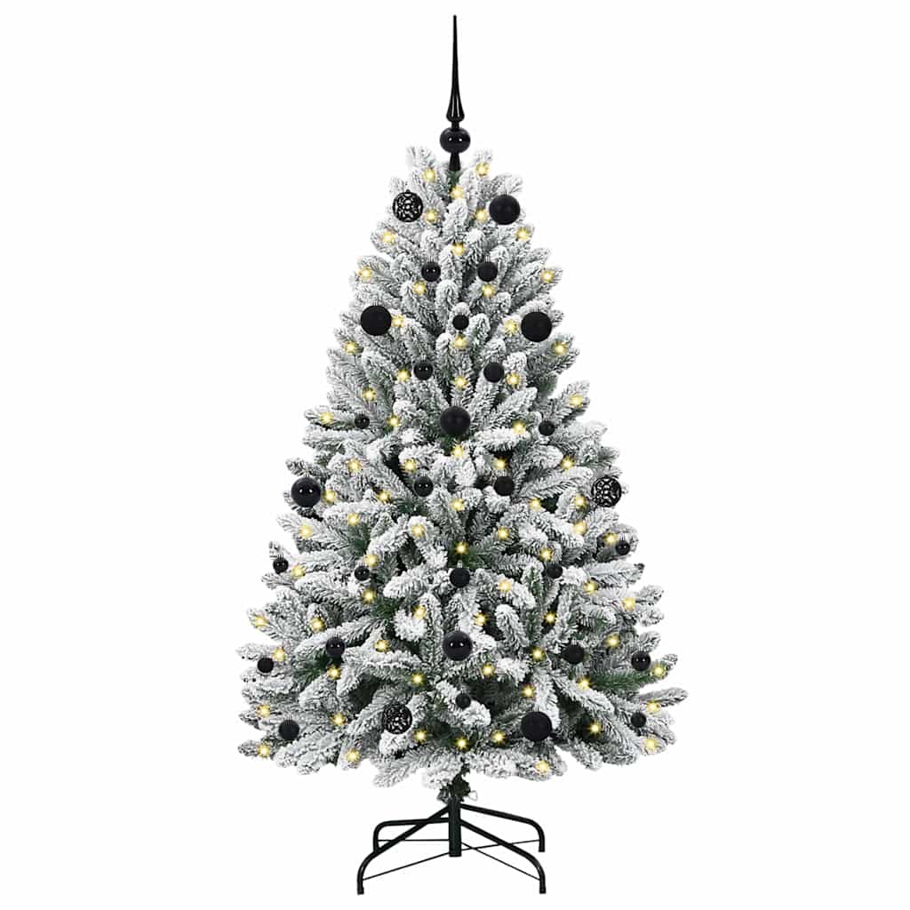 Vidaxx sapin de Noël artificiel avec 150 LED vert et blanc, 150 cm PVC et métal