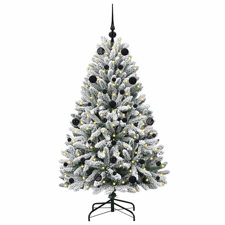 Vidaxx sapin de Noël artificiel avec 150 LED vert et blanc, 150 cm PVC et métal