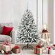 Vidaxx sapin de Noël artificiel avec 150 LED vert et blanc, 150 cm PVC et métal