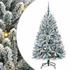 Vidaxx sapin de Noël artificiel avec 150 LED vert et blanc, 150 cm PVC et métal