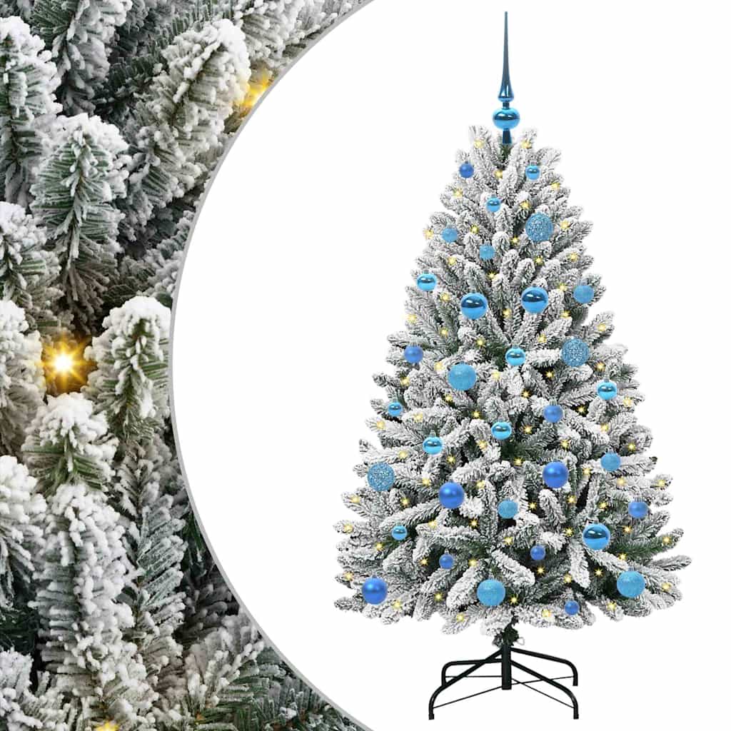 Vidaxx sapin de Noël artificiel avec 150 LED vert et blanc, 150 cm PVC et métal