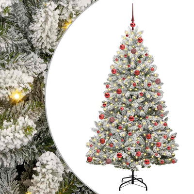 Vidaxx sapin de Noël artificiel avec 300 LED vert et blanc 180 cm PVC et métal