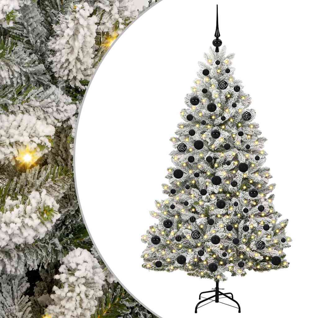 Vidaxx sapin de Noël artificiel avec 300 LED vert et blanc 180 cm PVC et métal