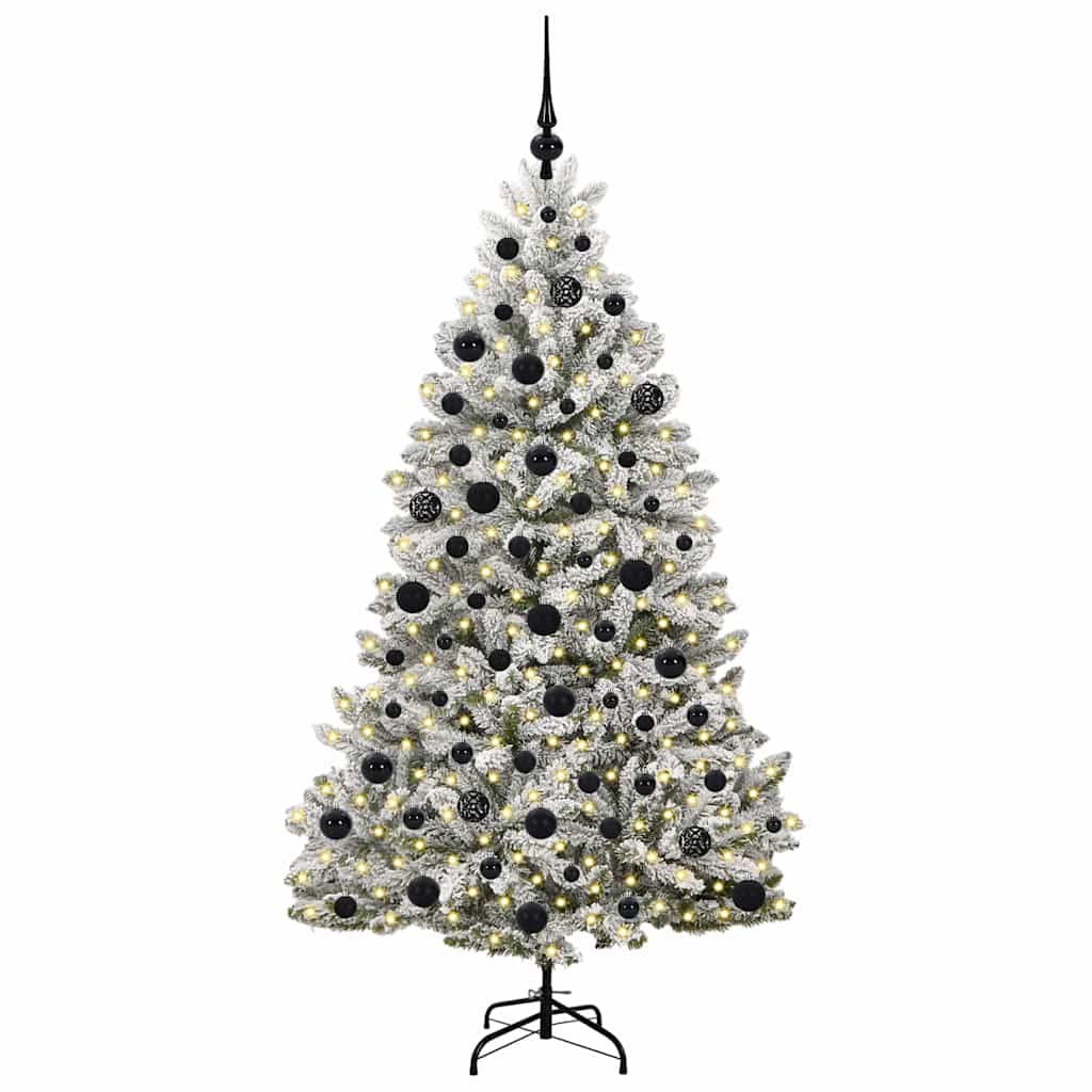 Vidaxx sapin de Noël artificiel avec 300 LED vert et blanc 180 cm PVC et métal