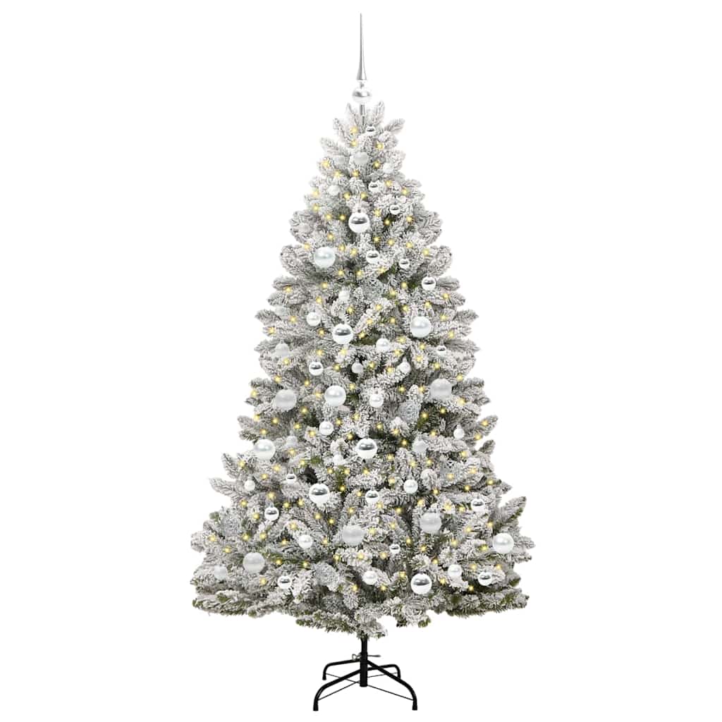 Vidaxx sapin de Noël artificiel avec 300 LED vert et blanc 180 cm PVC et métal