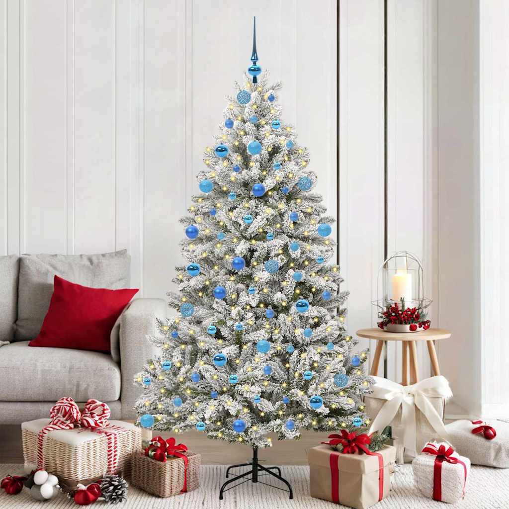 Vidaxx sapin de Noël artificiel avec 300 LED vert et blanc 180 cm PVC et métal